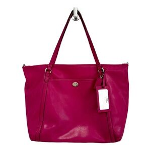 Coach Peyton Saffiano Leather XL Pocket Tote in Raspbery, Style F77606